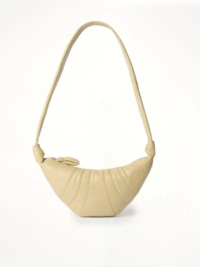 Lemaire Croissant Small Soft Nappa Leather Bag In Beige