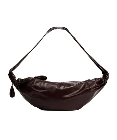 Lemaire Croissant Soft Medium Bag In Brown