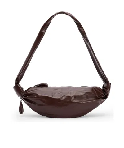 Lemaire Croissant Soft Small Bag In Brown