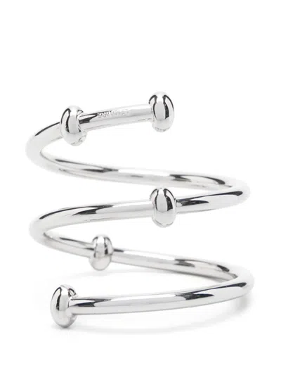 Lemaire Croissant Spiral Bag Accessories In Silver