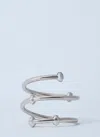 Lemaire Silver Croissant Spiral Keychain In Grey