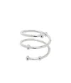 Lemaire Croissant Spiral Keychain In White