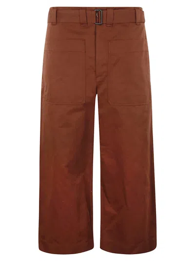 LEMAIRE CROPPED BELTED POCKET PANTS
