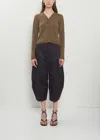 Lemaire Cropped Bermuda Pants In Blue