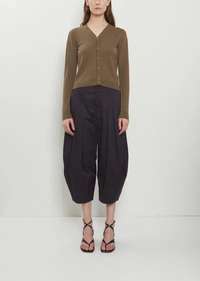 Lemaire Cropped Bermuda Pants In Blue