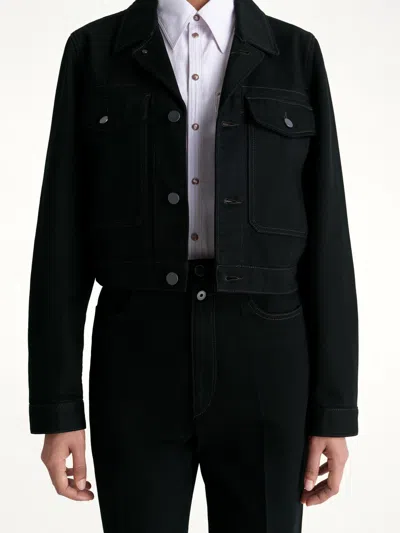 Lemaire Cropped Blouson In Black