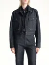 Lemaire Cropped Blouson With Studs In Black