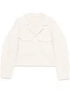 Lemaire Cropped Denim Jacket In Neutrals