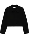 Lemaire Short Jacket With Pointed Collar And Pockets In Black
