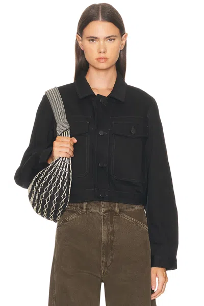 Lemaire Cropped Jacket In Black