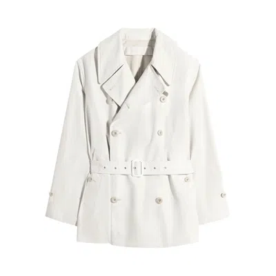 Pre-owned Lemaire Cropped Trench 'soja' | Cream | Women's Size 38 In White