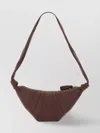 Lemaire Medium Croissant Grained Leather Shoulder Bag In Brown