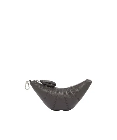 Lemaire Crossbody Croissant Walet In Black