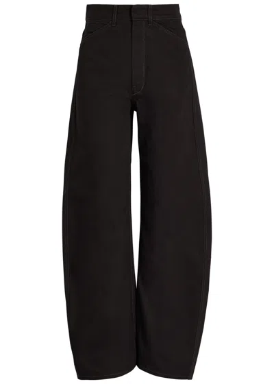 Lemaire Curved Barrel-leg Jeans In Black