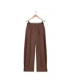 Lemaire Brown Curved Volume Tailored Trousers In Brown
