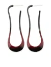 Lemaire Curved-end Earrings In Brown