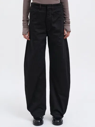 Lemaire Curved High-waisted Pants In Black