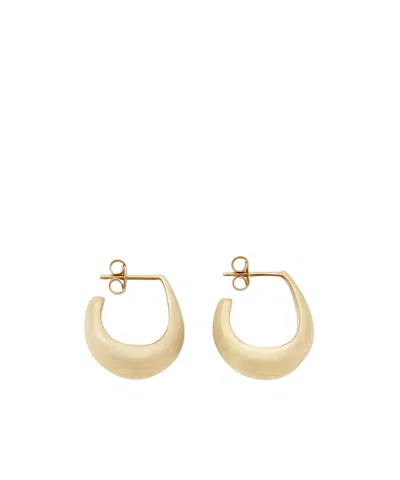 Lemaire Curved Mini Drop Earrings In Vermeil In Gold