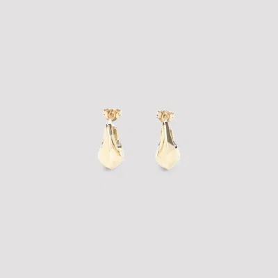 Lemaire Curved Mini Drop Earrings In Metallic