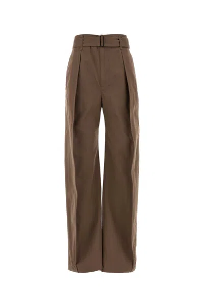 Lemaire Curved Pants In Brown