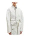 Lemaire Curved Sleeve Denim Jacket In White