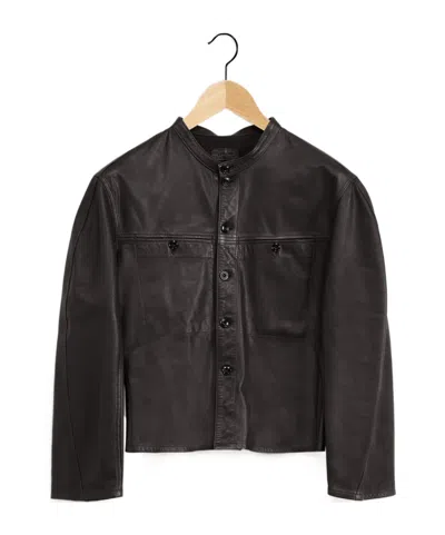 Lemaire Curved Sleeve Jacket In Black