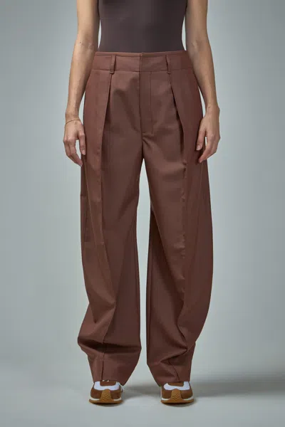 Lemaire Brown Curved Volume Tailored Trousers