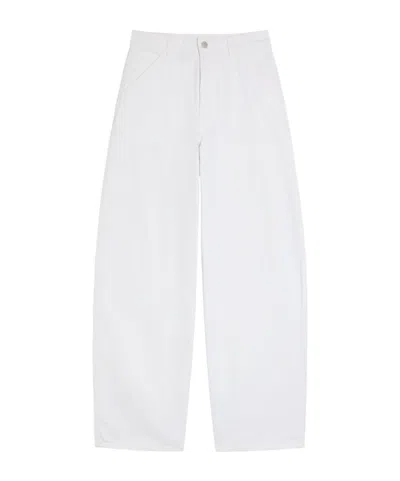 Lemaire Curved Wide-leg Jeans In White