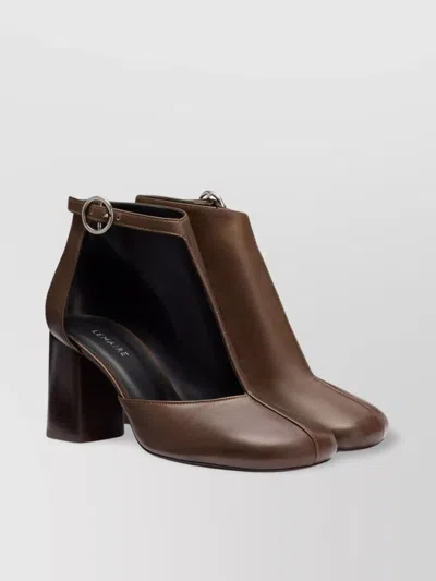 LEMAIRE CUT-OUT BLOCK HEEL ANKLE BOOTS