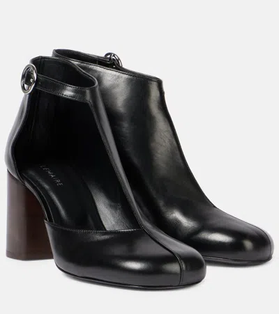LEMAIRE CUTOUT LEATHER ANKLE BOOTS