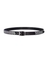 Lemaire Dark Blue Studded Buckle Belt In Black