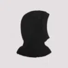 Lemaire Hood Hat Balaclava Design Knitted Ribbed In Black