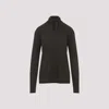 Lemaire Long Sleeve Scarf Collar T-shirt In Black