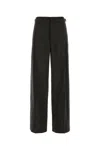 Lemaire Women Dark Brown Silk Blend Pant In Brown