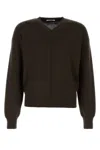 Lemaire Dark Brown Wool And Acrylic Sweater In Brown