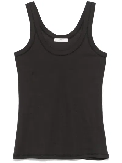 Lemaire Dark Grey Fine-ribbed Tank Top In Squid Ink