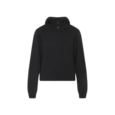 LEMAIRE DARK GREY RIBBED KNIT SWEATER