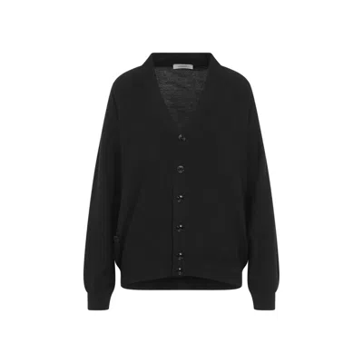 LEMAIRE DARK GREY WOOL RELAXED TWISTED CARDIGAN