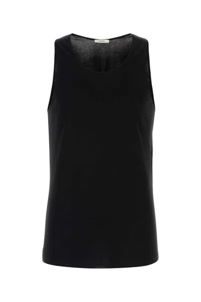 Lemaire Débardeur Ribbed Sleeveless Top In Black