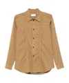 Lemaire Decorative-stitching Shirt In Nude