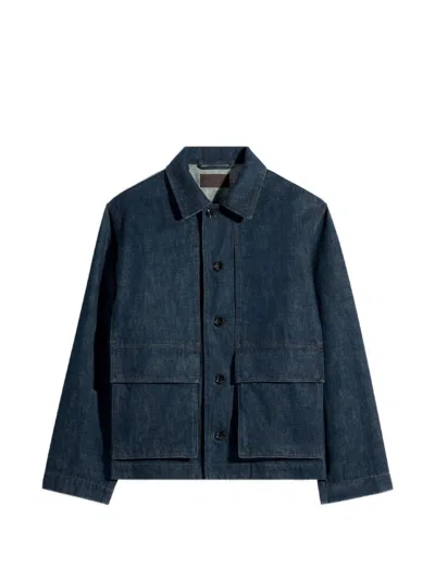 Lemaire Denim Cotton Jacket In Blue