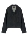 Lemaire Patch-pocket Denim Jacket In Gray
