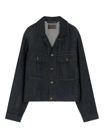 Lemaire Patch-pocket Denim Jacket In Gold