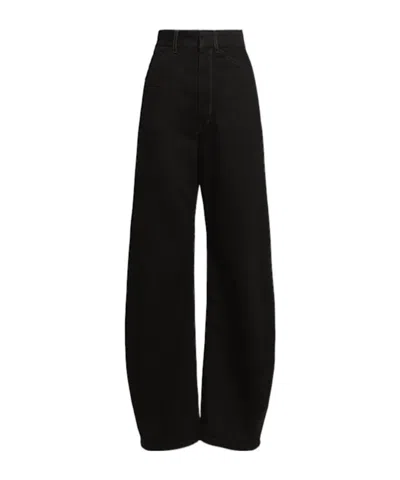 Lemaire Denim High Waisted Curved Jeans In Black