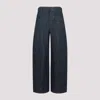 Lemaire Indigo High Waisted Curve Jeans In Blue