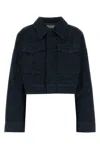 Lemaire Two Pocket Cropped Jacket In Denimindigo