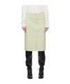 Lemaire Denim Miniskirt In White