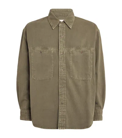 Lemaire Denim Shirt In Green