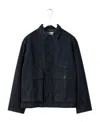 Lemaire Denim Shirt Jacket In Black