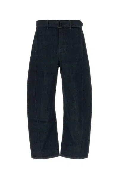 LEMAIRE DENIM WIDE-LEG TWISTED BELTED JEANS